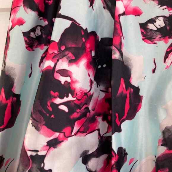 Blondie Nites by Stacy Sklar NEW Satin Floral Tulle Formal Layered Mini Skirt 13 - Picture 2 of 7